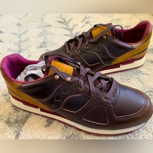 NEW Men’s Saucony X Wolverine Brown Leather Shadow Original Leather Shoes